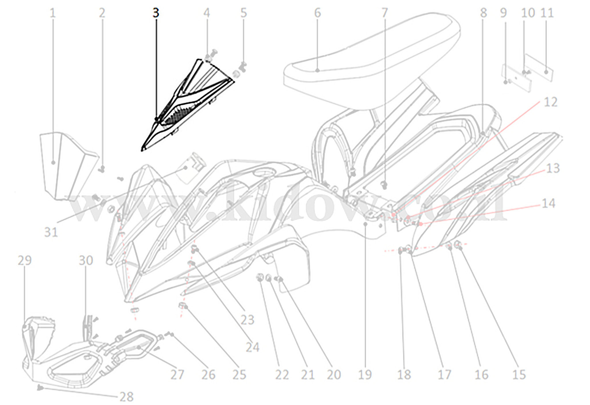 03-פלסטיקה - פלסטיק כונס אוויר קדמי – KIDOW 485