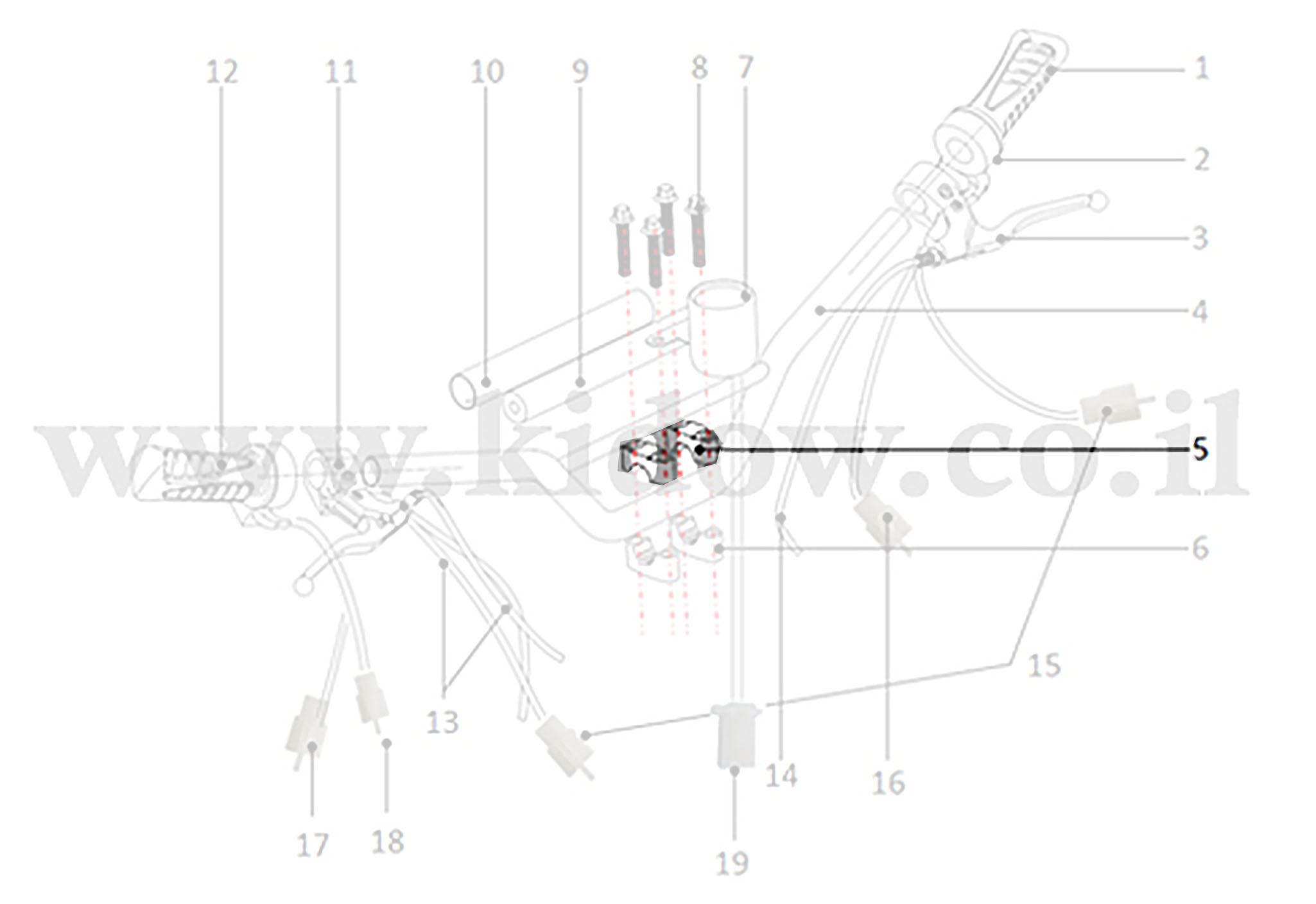 05-מכלול הכידון - תופסן כידון עליון – KIDOW 480