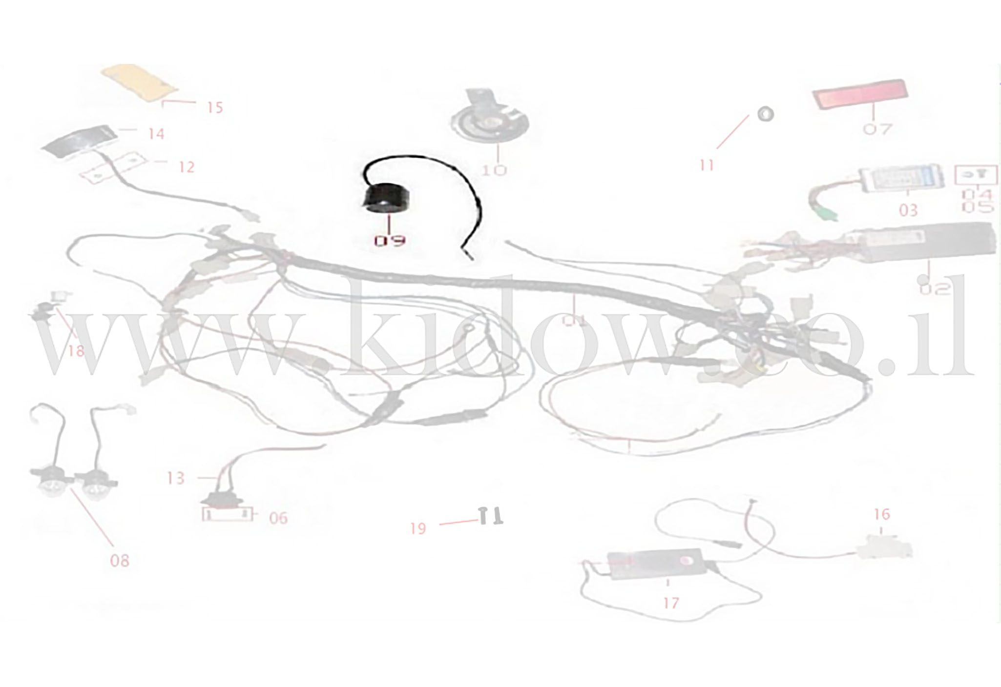 09-חשמל - מד סוללה – KIDOW 1500