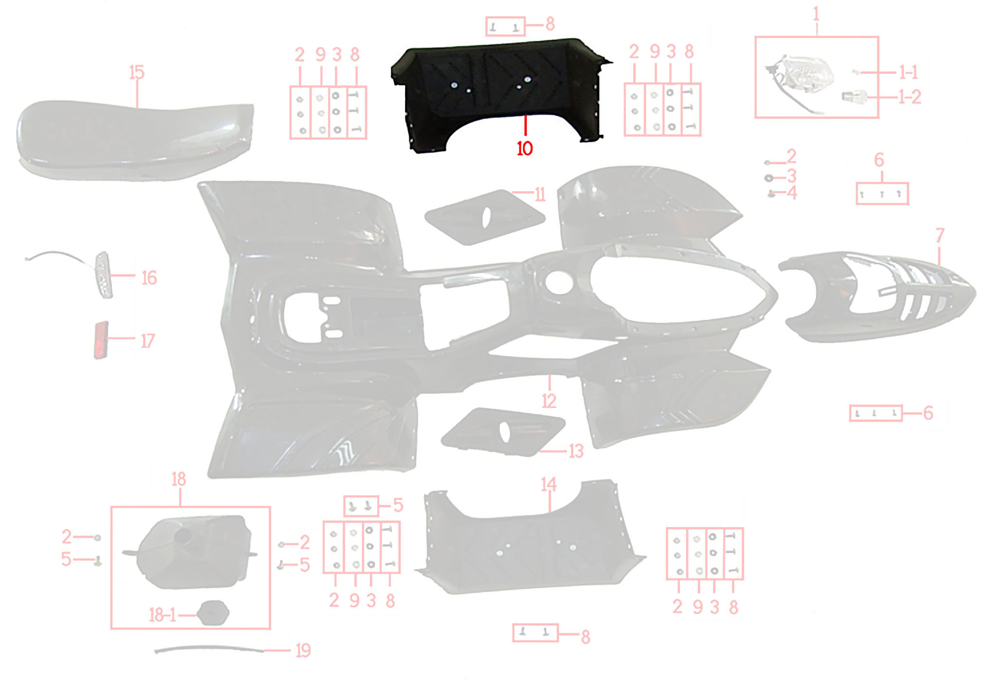 10-פלסטיקה - מדרס שמאל – KIDOW 612