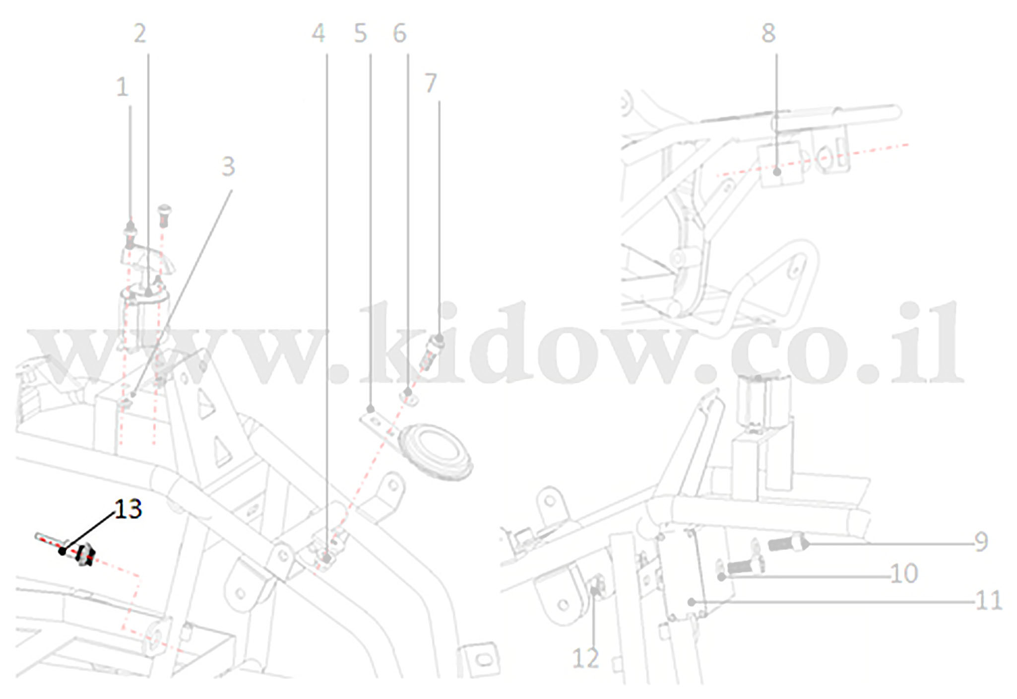 13-אלקטרוניקה - שקע טעינה – KIDOW 485