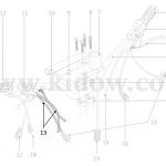 13-מכלול הכידון - כבל בלם קדמי – KIDOW 485