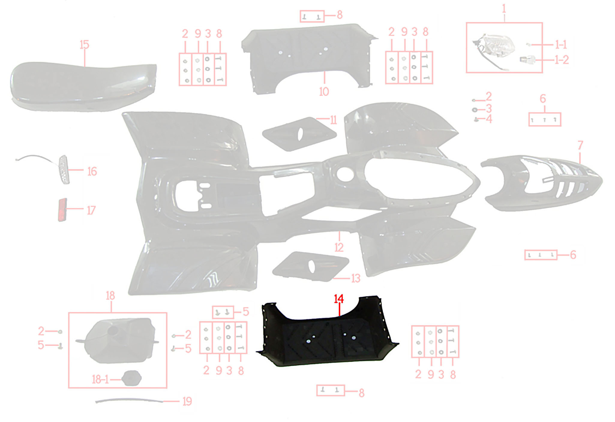 14-פלסטיקה - מדרס ימין – KIDOW 612