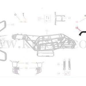 17-שלדה - תושבת פלסטיקה קדמית – KIDOW 1500