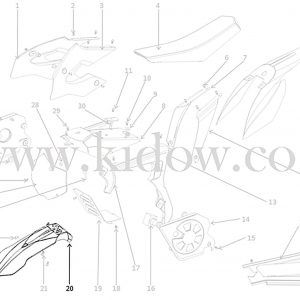 20-פלסטיקה - מגן בוץ קדמי – KIDOW אופנוע חשמלי לילדים