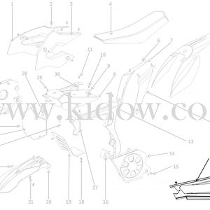31-פלסטיקה - כיסוי שרשרת – KIDOW אופנוע חשמלי לילדים